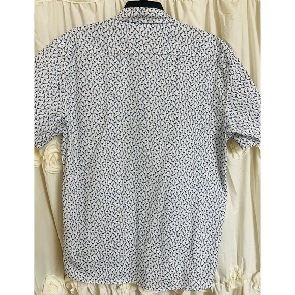 Men’s Slate & Stone Flamingo Print Short Sleeve Shirt LG - Picture 9 of 9